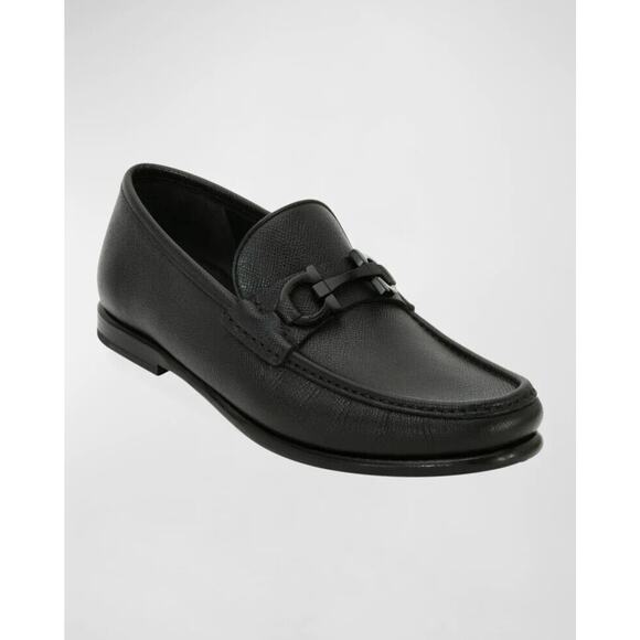 Salvatore Ferragamo Crown Mens Style: 0688525-Blk Sz 8 EEE